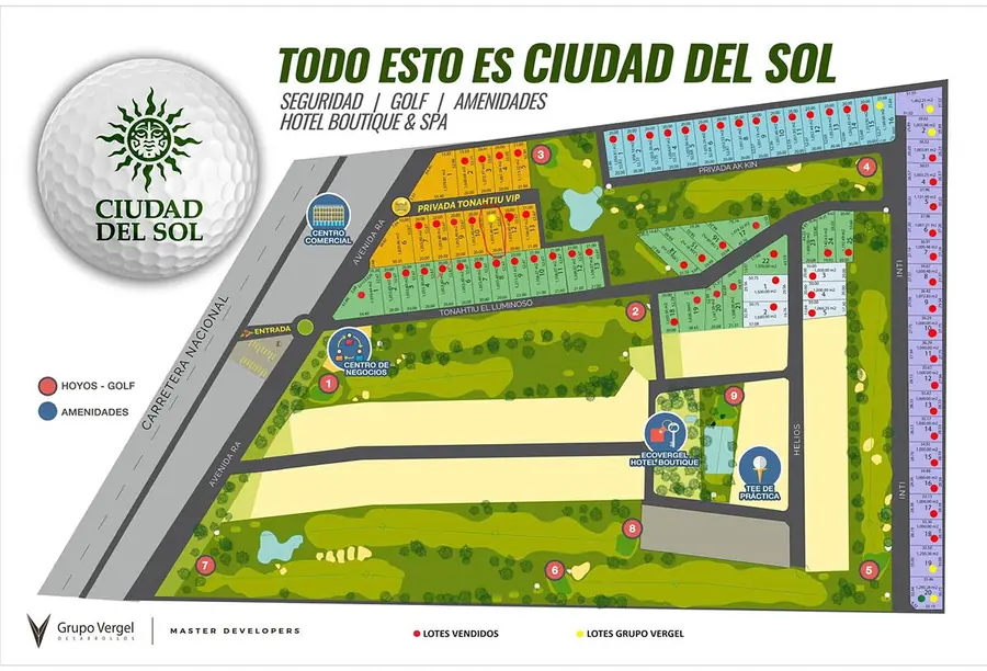 Fotografía 10 de Terreno en Venta Ciudad del Sol   1,553m2  (campo de golf)